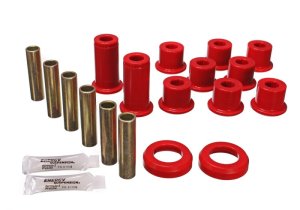 GMC S-15 Leaf Spring Bushing Set - Rear - Energy Suspension - Performance Polyurethane - Red - `82-`04